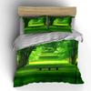 Green Landscape Decoration Set Bedding Set With 1 Duvet Cover 2 Pillowcases Single Double King Queen, Gift