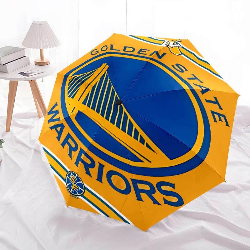 Printed Golden State Warriors logo Folding Umbrella,Outdoor,Leisure,And Travel Umbrella,Durable Umbrella Fabric,Birthday And Holiday Gift
