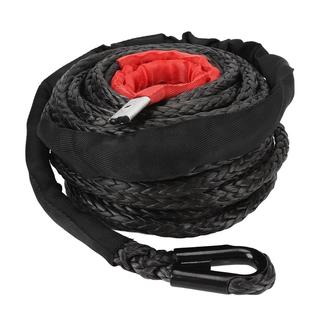 KIMISS Synthetic Winch X Ton High with Protective Sleeve for Vehicle Cable Line Rope, 9.5mm 23m, 7.5 Capacity, Strength, 4WD/ATV/UTV/SUV, Off-Road