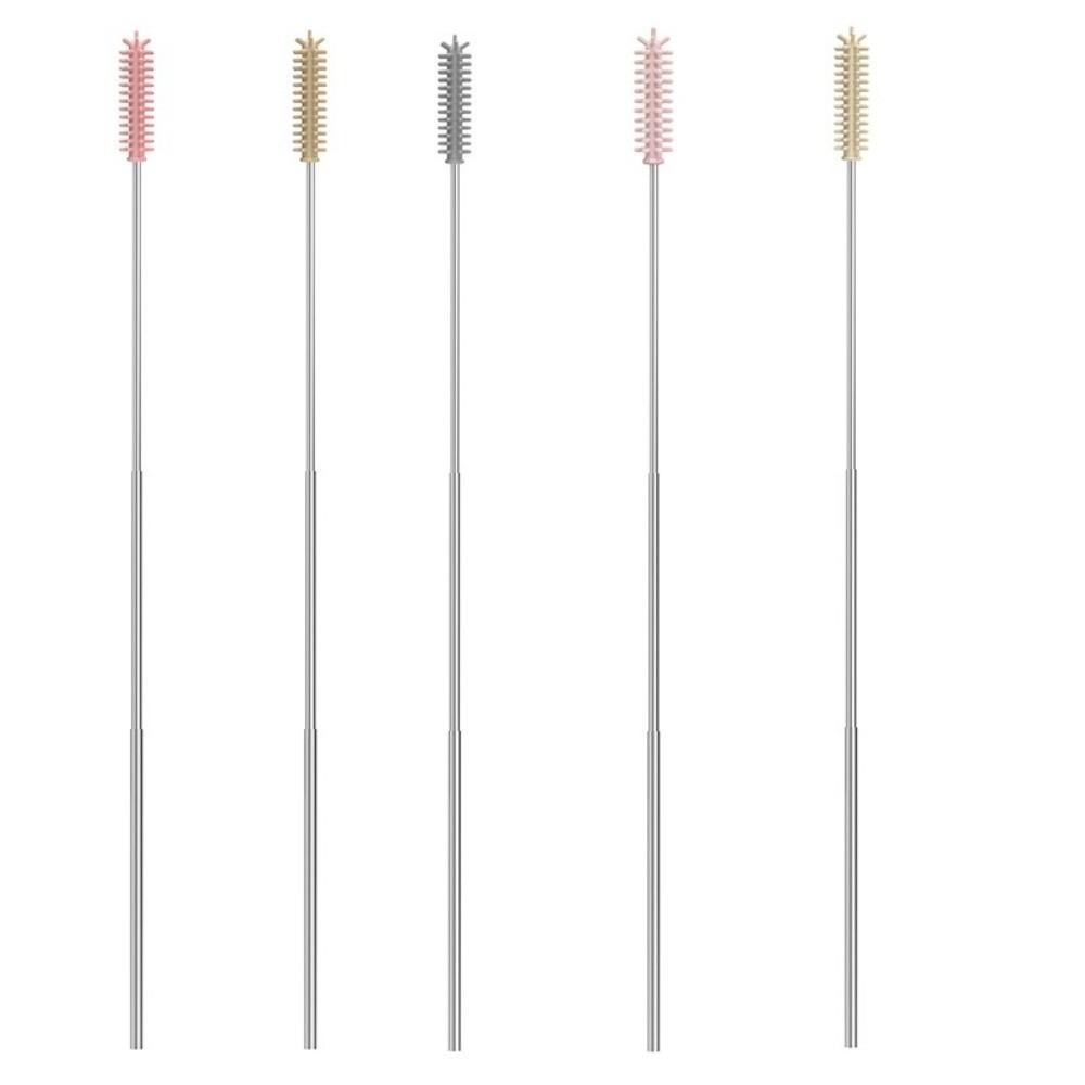 Heat Resistant Silicone Straw Brush 304 Stainless Steel Tube Cleaner  Straw Maintenance