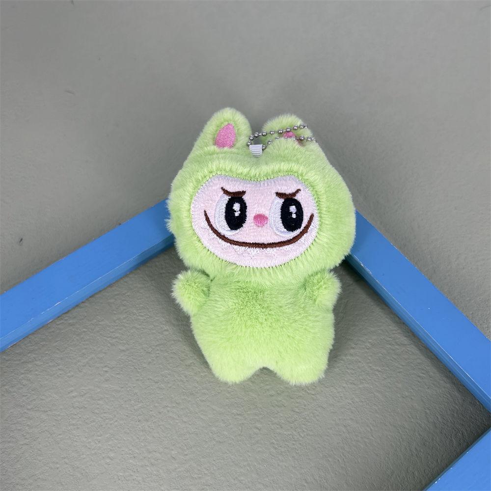 

Высокий внешний вид плюшевая игрушка Labubu сумка аксессуары ключ кулон кукла украшение для салона автомобиля кукла зелёный