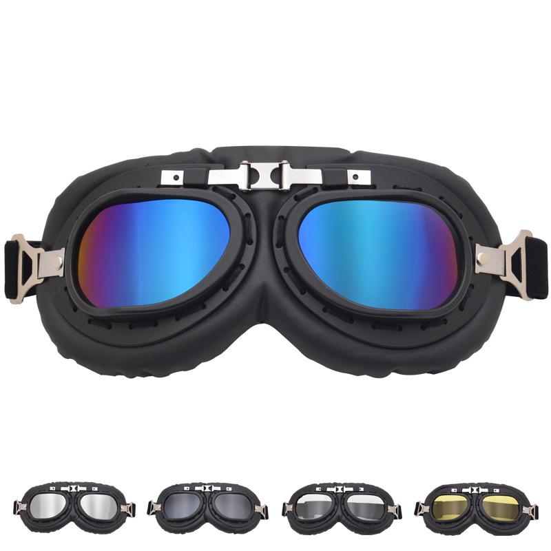 Harley-Style Retro Motorcycle Goggles: Windproof, Sandproof Helmet Glasses for Trendy Riding