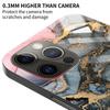 Hülle aus gehärtetem Glas für iPhone 12 11 Pro Max 14 13 12 Mini Fundas X Xr Xs Max 8 7 6s Plus Cover Shell Fundas Farbenfrohes Marmor