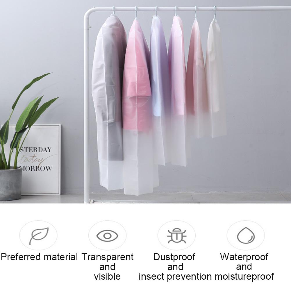 Hanging Clothes Garment Bag Translucent Suit Overcoat Clothes Dust Cover Storage Bag Clothes Dust Cover Garment Dust Cover