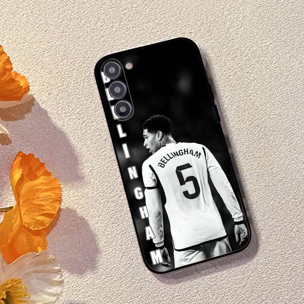 J-Jude F-Football Bellinghams Phone Case Black Silicone Soft For Samsung Galaxy A73,A72,A71,A70,A53,A52,A51