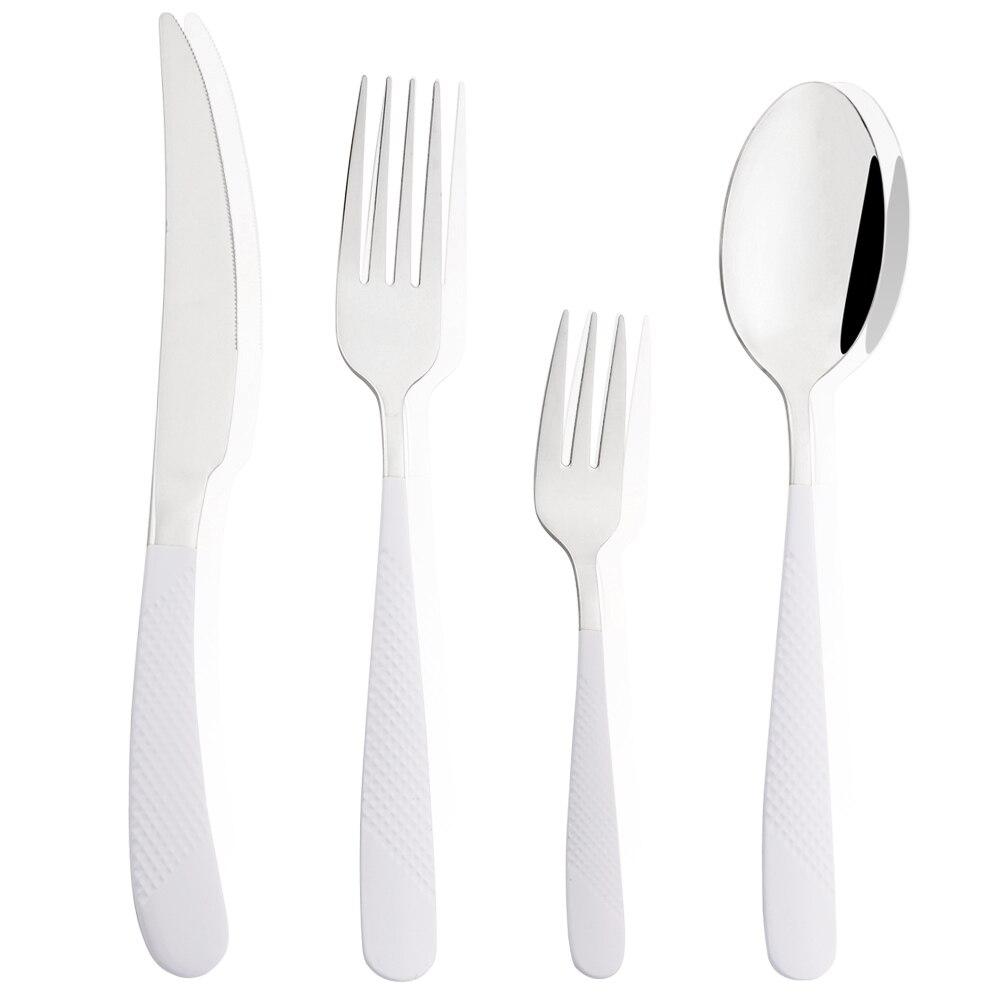 1/2/4/6Set Cutlery Stainless Steel Kitchen Black Gold Dinnerware Luxury Silverware Set Knife Cake Fork Spoon Flatware Set