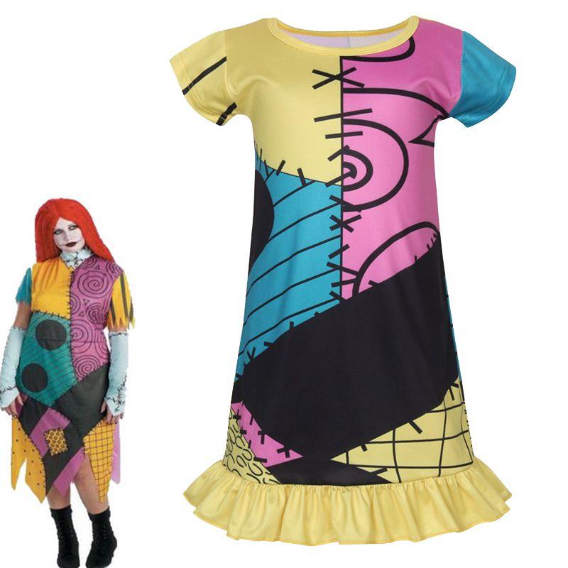 Enchanting Nightmare Before Christmas Sally Cosplay Costume For Girls Perfect For Halloween