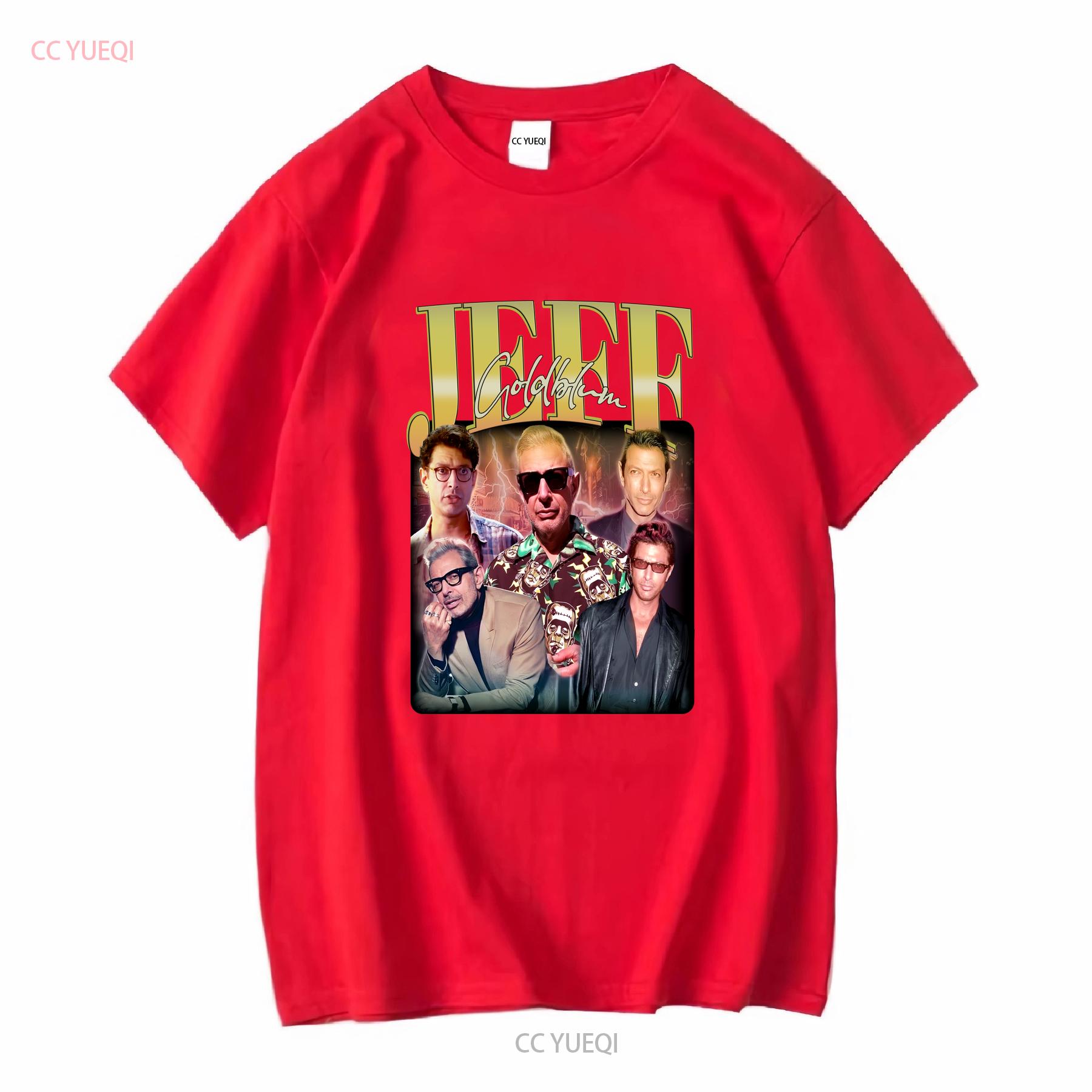 

Limited JEFF GOLDBLUM Vintage T Shirt Bootleg Fans s Retro long or short sleeves vintage Washed Comfortable homme Casual S