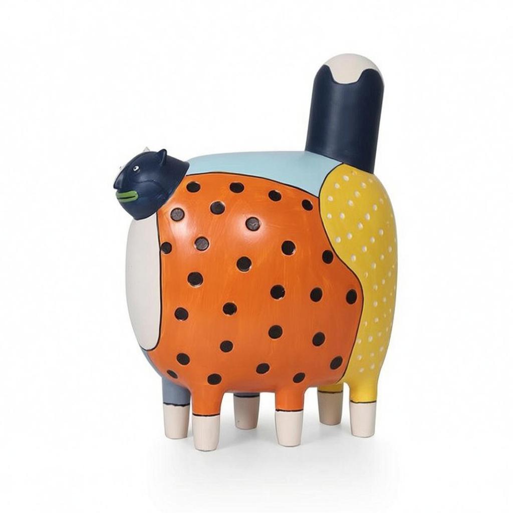 Tabletop Cat Sculpture Modern Figurine Minimalist for TV Cabinet, Sample Room