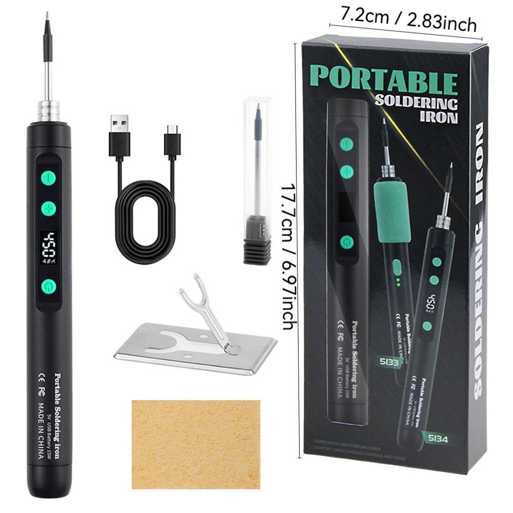 5V/15W Digital Display Soldering Iron Adjustable Temperature Mini Welding Kit