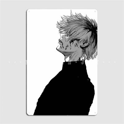 Depressed Ken Kaneki Poster Metal Plaque Wall Cave Wall Decor Create Mural Tin Sign Poster