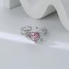 Lindon Classic Copper Alloy Zircon Ring Ladies Jewelry Wedding Promise Party Gift