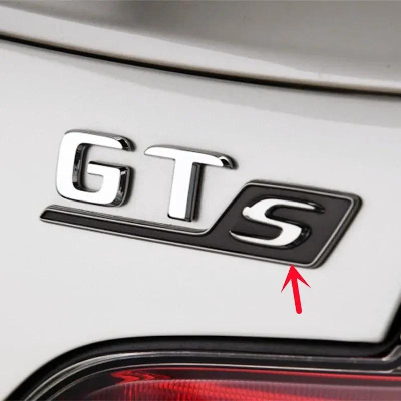 New 3D ABS C R S Letter Rear Trunk Emblem Badge Decal Auto Sticker Car Styling For Mercedes Benz AMG GTR GTC GTS GT43 GT63 C190