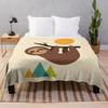 Sloth Flannel Throw Blanket Cute Animals Pattern Blanket for Kids Girls Boys Gifts Warm Lightweight Super Soft for Bed Couch