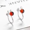 Korean Mori Style Non-Pierced Pearl Reindeer Antler Ear Clips - Christmas Gift Earrings