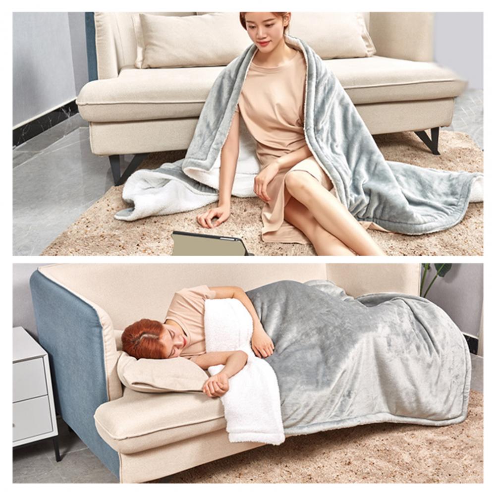 Winter Heated Blanket Sleep Covering Flannel Electric Blanket Thicker Heater Double Body Warmer Quilt Couch Blanket US Plug
