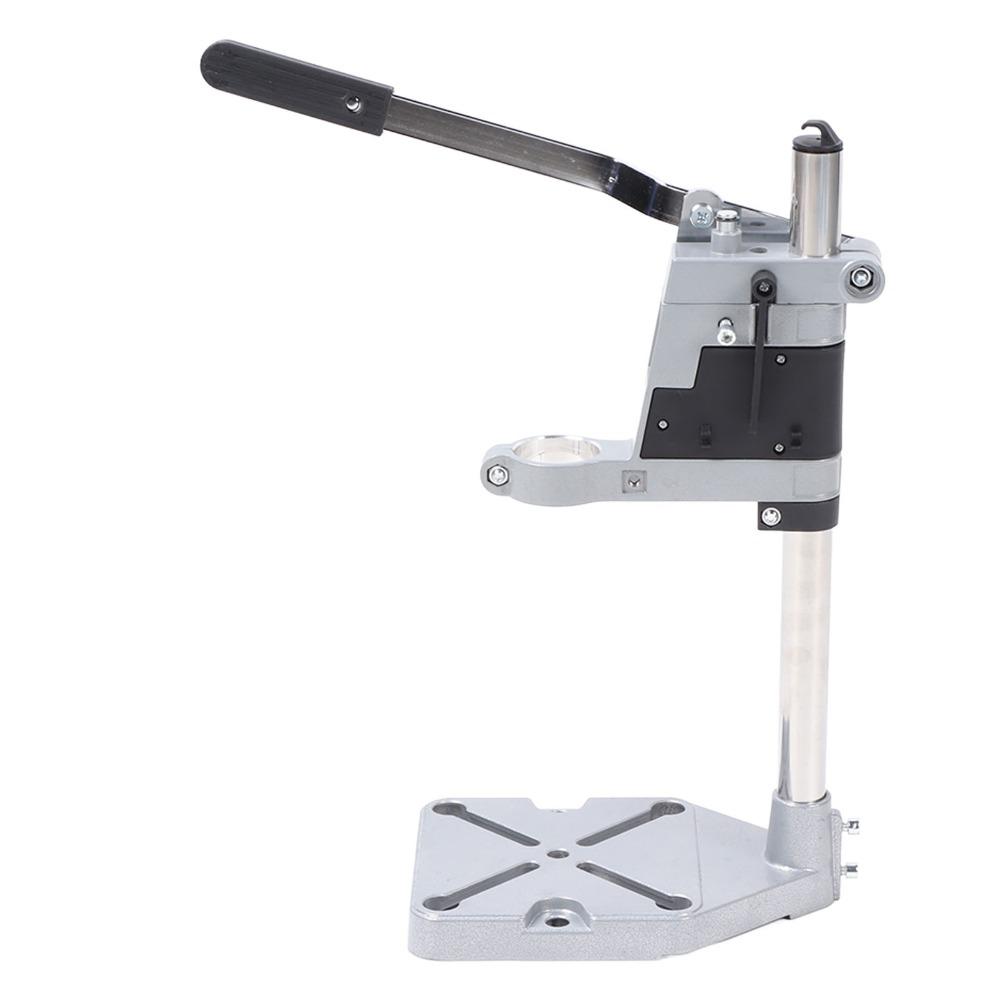 Aluminum Alloy Bench Drill Stand Adjustable Heavy Duty Drill Press Stand Single Hole Portable Drill Press Table