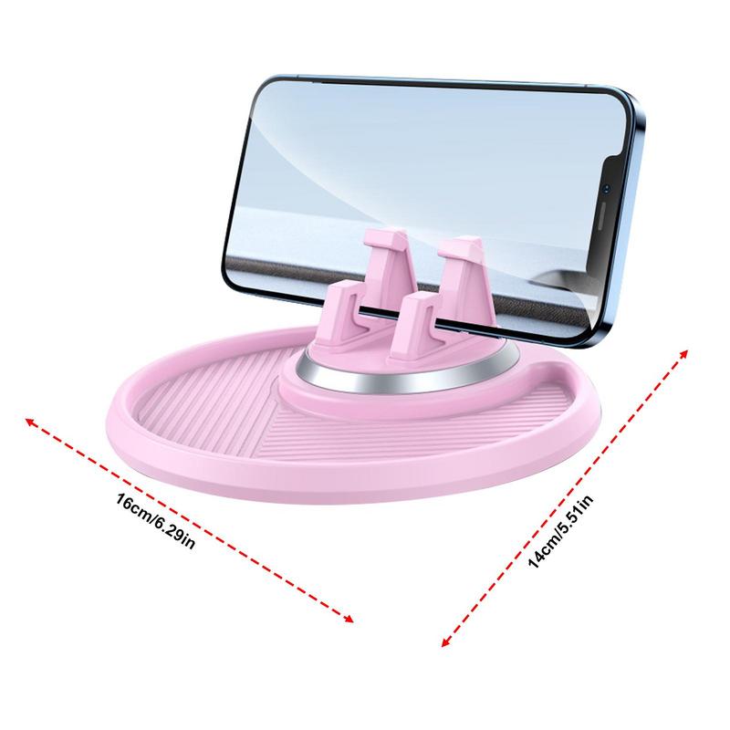 Dashboard Cell Phone Holder 360 Degree Rotating Phone Holder Pad Silicone Dashboard Pad Non-Slip Phone Amount Organizer Car