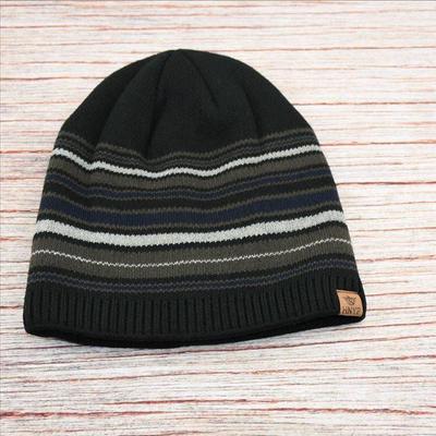 2024 Winter New Striped Knit Hat Warm Hat Beanies for  Men Woollen Hat