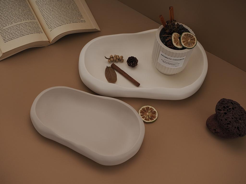 Silikonové formy na tác nepravidelného tvaru, ručně vyrobené, betonové, sádrové, úložné, misky, DIY pryskyřičné, šperkovnice, vystavené na talíři, nádoby na svíčky