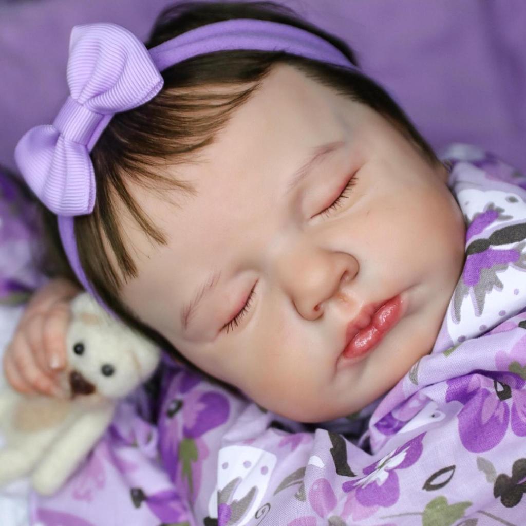 50 CM 3D-Farbe Haut Mit Vene Weiche Silikon Reborn Junge Schlafende Baby Puppe Spielzeug Für Mädchen Wie Echt Stoff Körper Handgemachte Kunst Bebe