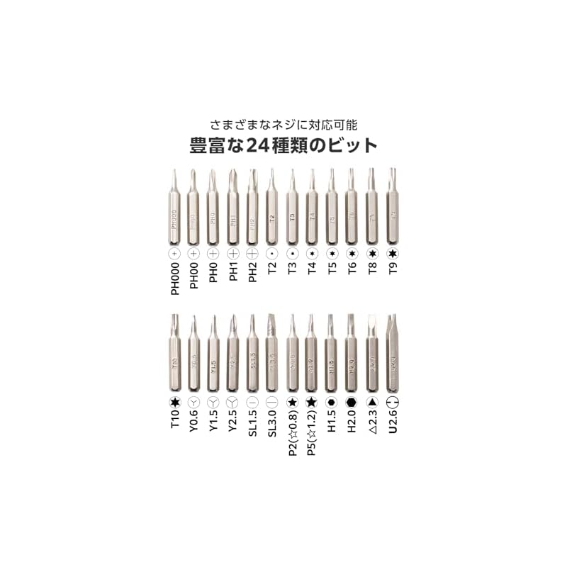 ELECOM Precision Screwdriver Set for Repair, Disassembly, and DIY. Lightweight, Nickel-plated to prevent rust, passed thermal shock and hardness