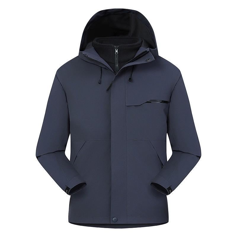 Unisex 3-in-1 Waterproof Windproof Outdoor Jacket With Removable Fleece Liner Hiking Climbing Fall Winter