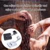 Adjustable Angle Shower Head Holder No Drilling Wall Mounted Strong Adhesive Shower Bracket for Bathroom Universal Fit
