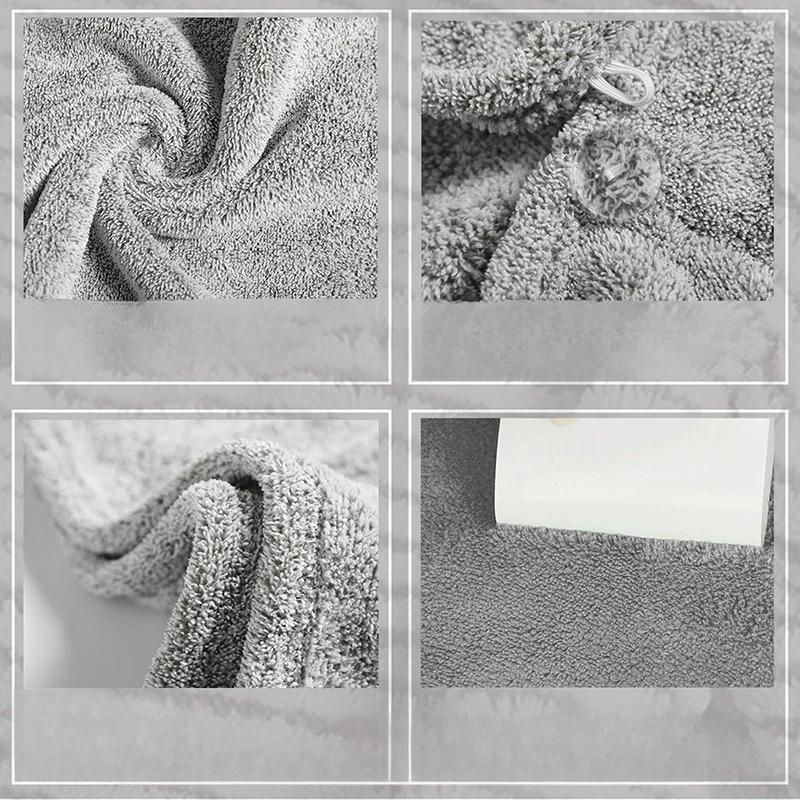 Bamboo Charcoal Fiber Hair Towels Bath Head Turban Wrap Quick Dry Anti-Frizz Hair Towels For Drying Hair Women Girls Bathroom