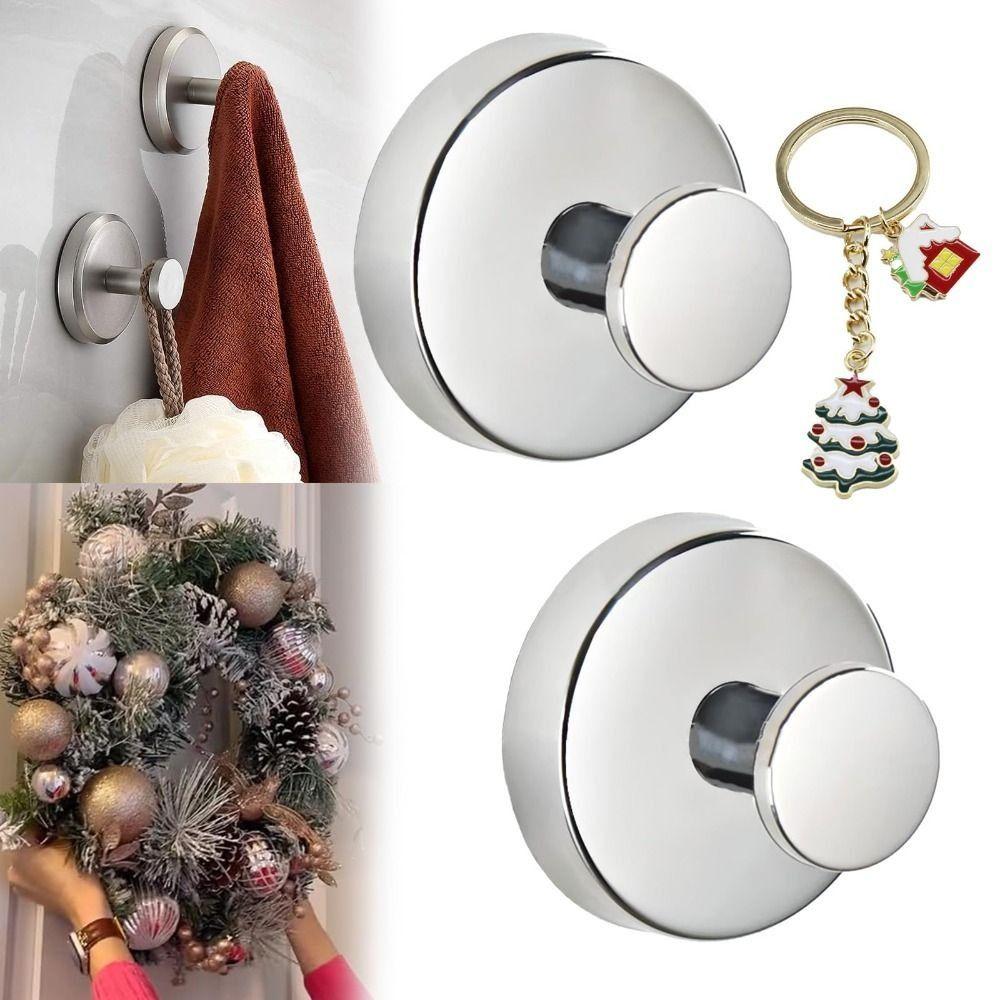 Stainless Steel Christmas Suction Cup Hook No Drill Wall Suction Hook  Bathroom Hanging