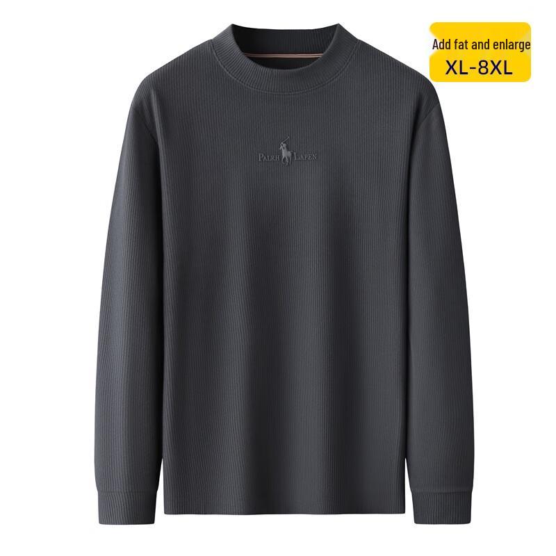 

Dibenze Мужская футболка большого размера с полуворотником и длинным рукавом 3XL