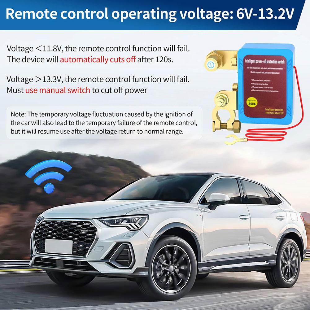 12V Remote Battery Disconnect Automatic Power Shut Off Switch Remote Control Switch For Auto Car Remote Battery Cut Off Switch