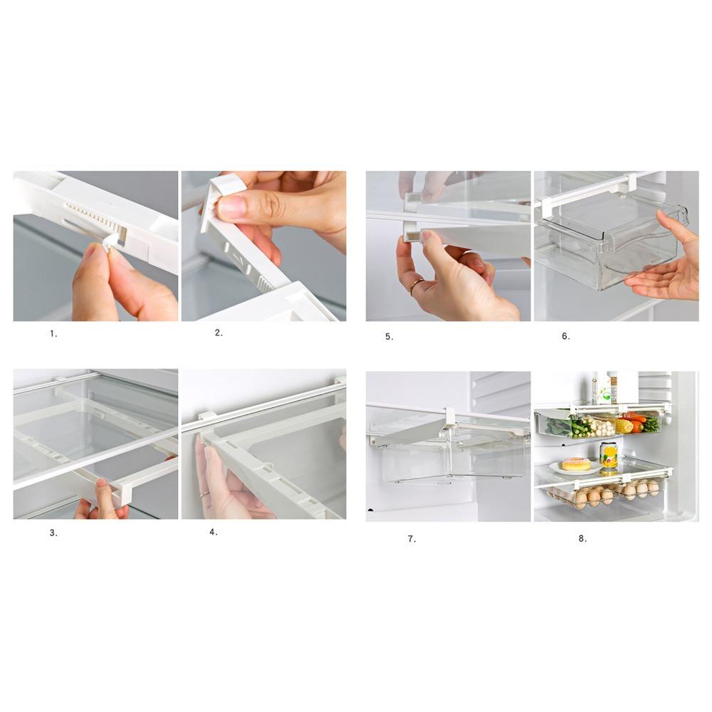 Pull Out Design Fridge Storage Bin Stackable Refrigerator Storage Container  Food Storage
