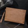 TS JYL laptop bag,Vintage Men Clutch Bag Crazy Horse PU Leather Envelope Bag Document Pouch