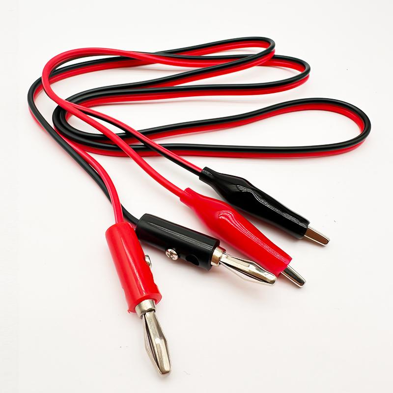 Alligator Cilp To 4mm Banana Plug Test Cable Lead Connector Dual Tester Probe Crocodile Wires Clip For Multimeter Measure Tool