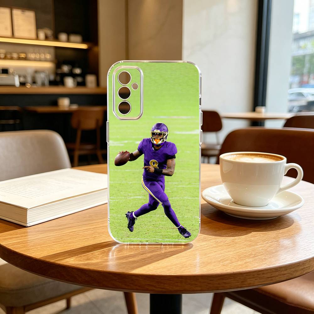 Lamar Jackson American Football 8 Handyhülle Für SamsungA10,12,20,21S,30,31,40,50,51,52,70,71 Transparente Hülle