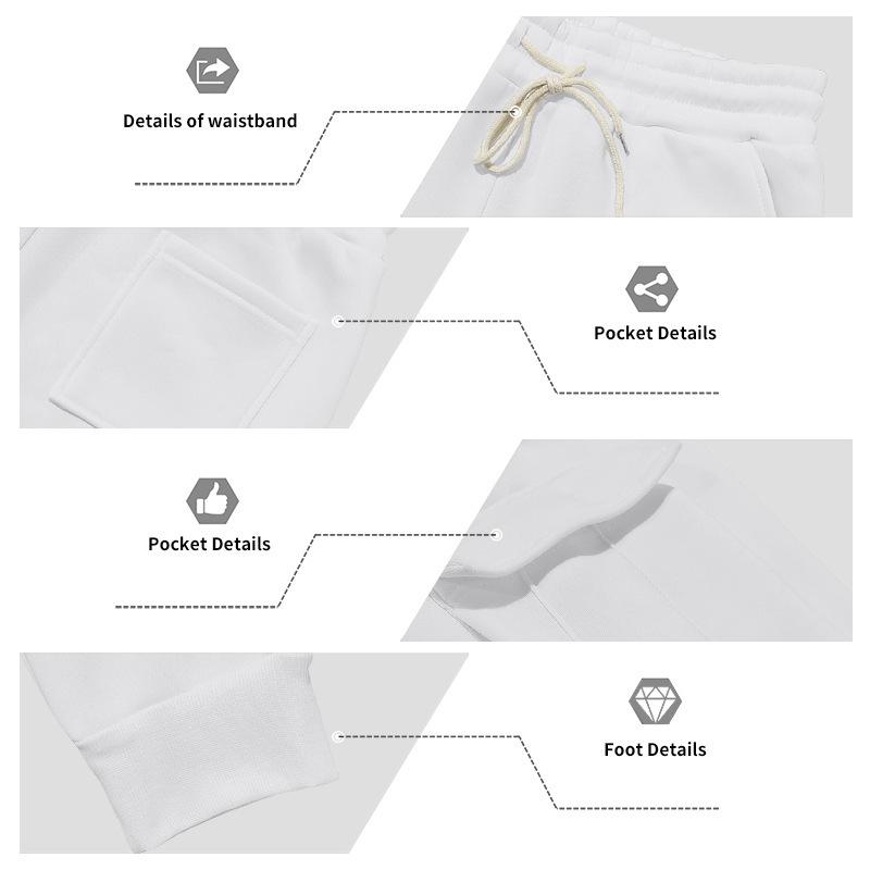 Autumn/Winter Heavyweight Men's Oversized Fleece-Lined Workwear Commuter Stand-Collar Sweatshirt & Workwear Sweatpants Two-Piece Set