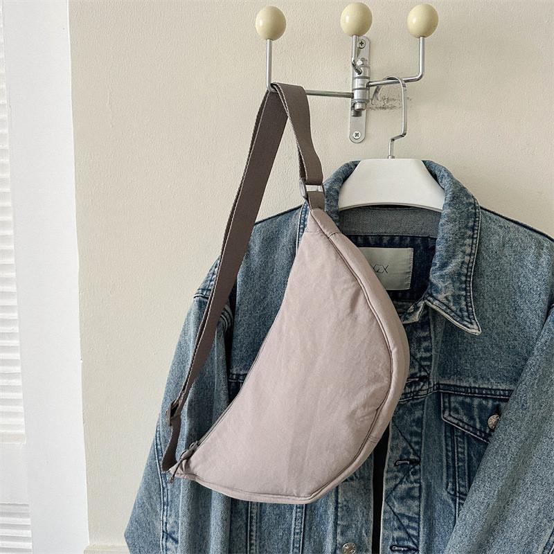 

Trendy Street Style Color Block Fall Winter 2023 New Design Fashionable Large Capacity Simple Single Shoulder Crossbody Dumpling Bag сірий