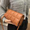 New Solid Color Fashion Shoulder Handbags Female Travel Messenger Bag Plaid Small PU Leather Crossbody Bags for Women