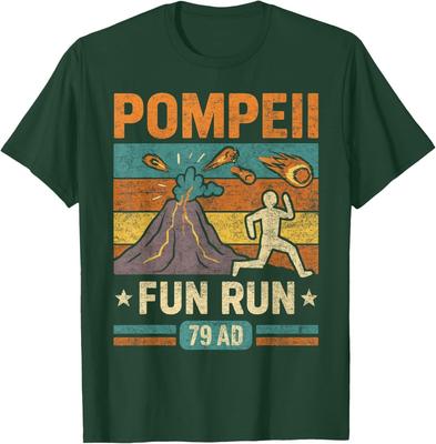 Pompeii Fun Run 79AD Geologist Volcanologist Volcanology T-Shirt