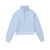 Women's Short Chimney Collar Casual Sports Sweatshirt - Half-Zip, Plus Velvet, Loose Fit
