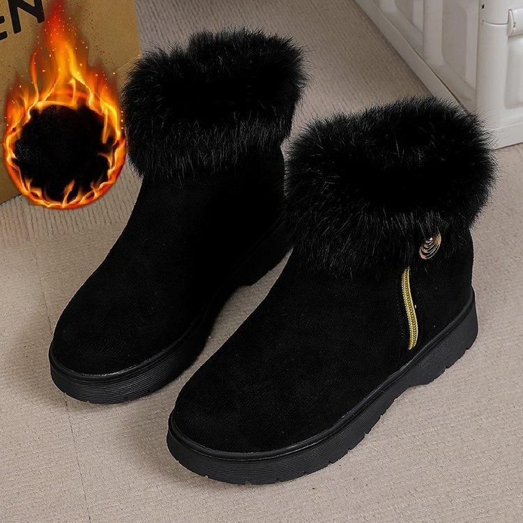 Women's Large Size Soft Elastic Winter Warm Cold Padded Snow Boots Non-slip Wear Outdoor Casual Sneakers Cotton Boots