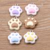 10pcs Cartoon Colorful Cat Claw Beads Diy Cat Claw Resin Pendant Bead Jewelry Making