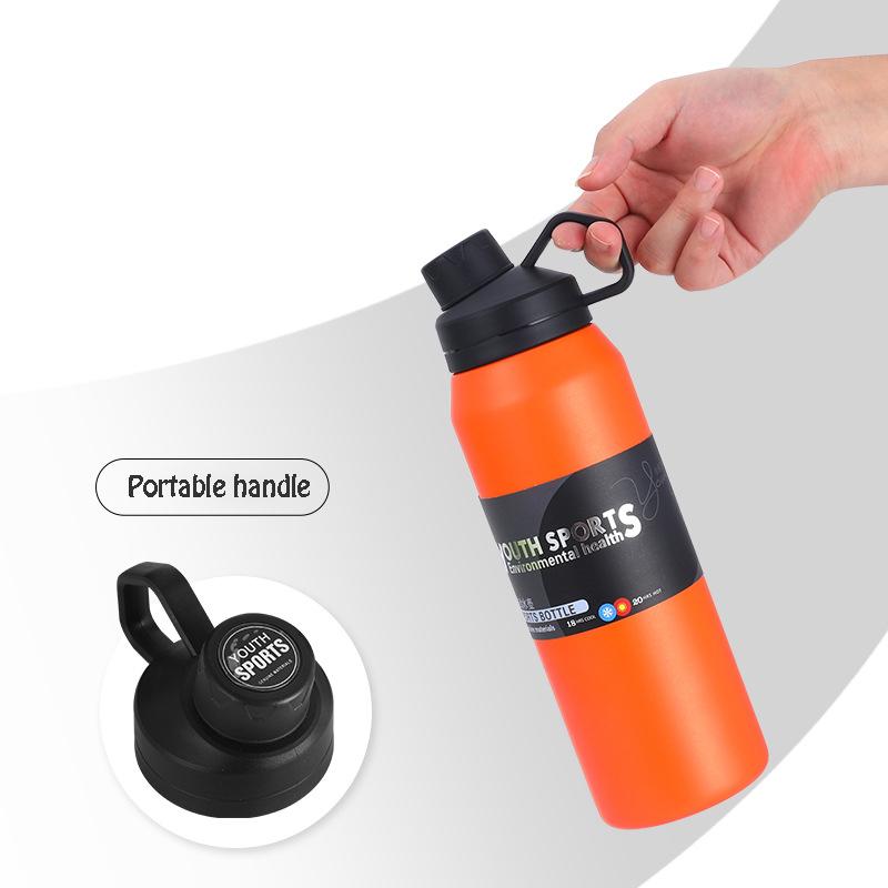 650ml/1000ml Portable Double Stainless Steel Vacuum Flask Thermos Bottle Coffee Insulation Cup Large Capacity Sports Travel Mugs