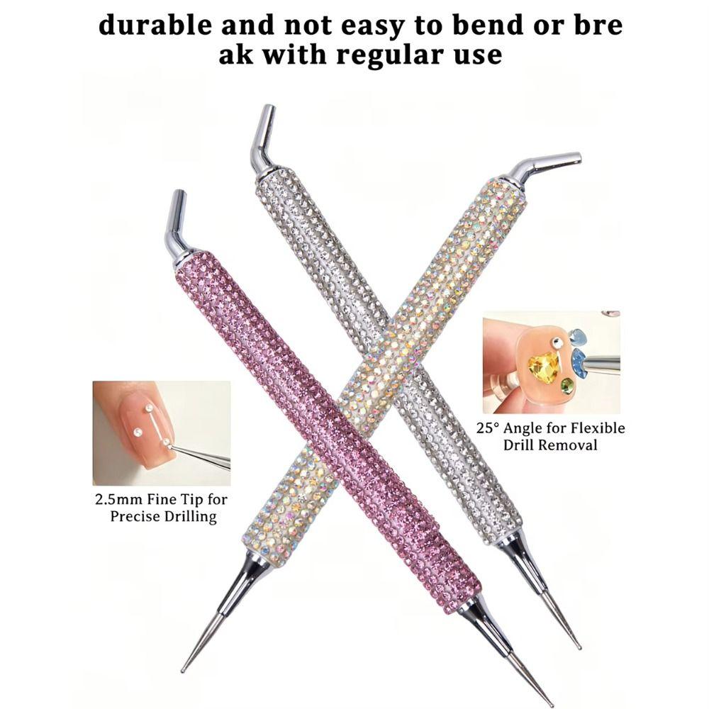 Dual-ended Nail Art Dotting Tool DIY Manicure Nail Decoration Tool For Nail Charms Gems