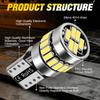 2 Bucăți Becuri Led W5W T10 Canbus 4014 24SMD 168 194 Led 5W5 Lumină Interior Mașină Plafon Citire Plăcuță de Înmatriculare Lampă Semnalizare 6000K Alb