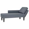 VidaXL Lounge Chair and Cushion and Right Armrest Dark Grey Velvet 4009808