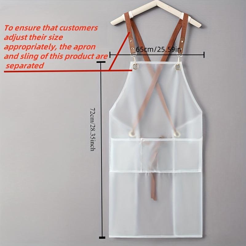 Schürze mit verstellbaren Trägern Transparentes PVC Küchenbekleidung für Damen