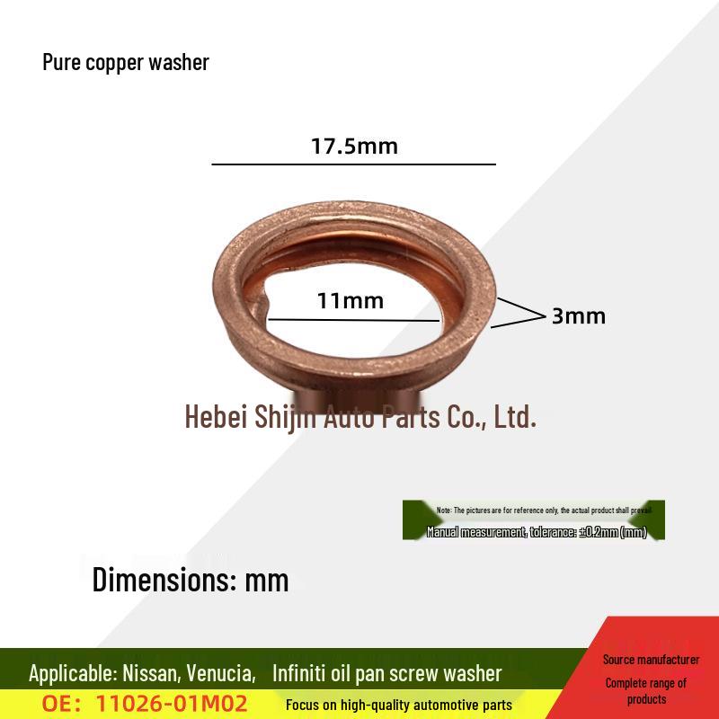 Volkswagen/GM Engine Oil Drain Plug Copper Aluminum Sealing Gasket Combo