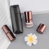 2pcs short handle retractable foundation brush without powder + retractable brush storage bag easy to store and portable